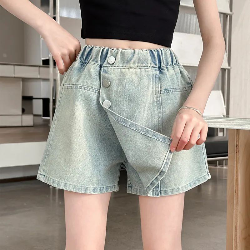 Girls Denim Shorts – New Summer Thin Culottes