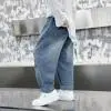 New Spring Autumn Childrens Boys Casual Trousers Foreign Side Pockets Polished Boys Jeans Stretch Versatile Kids Boys Pants