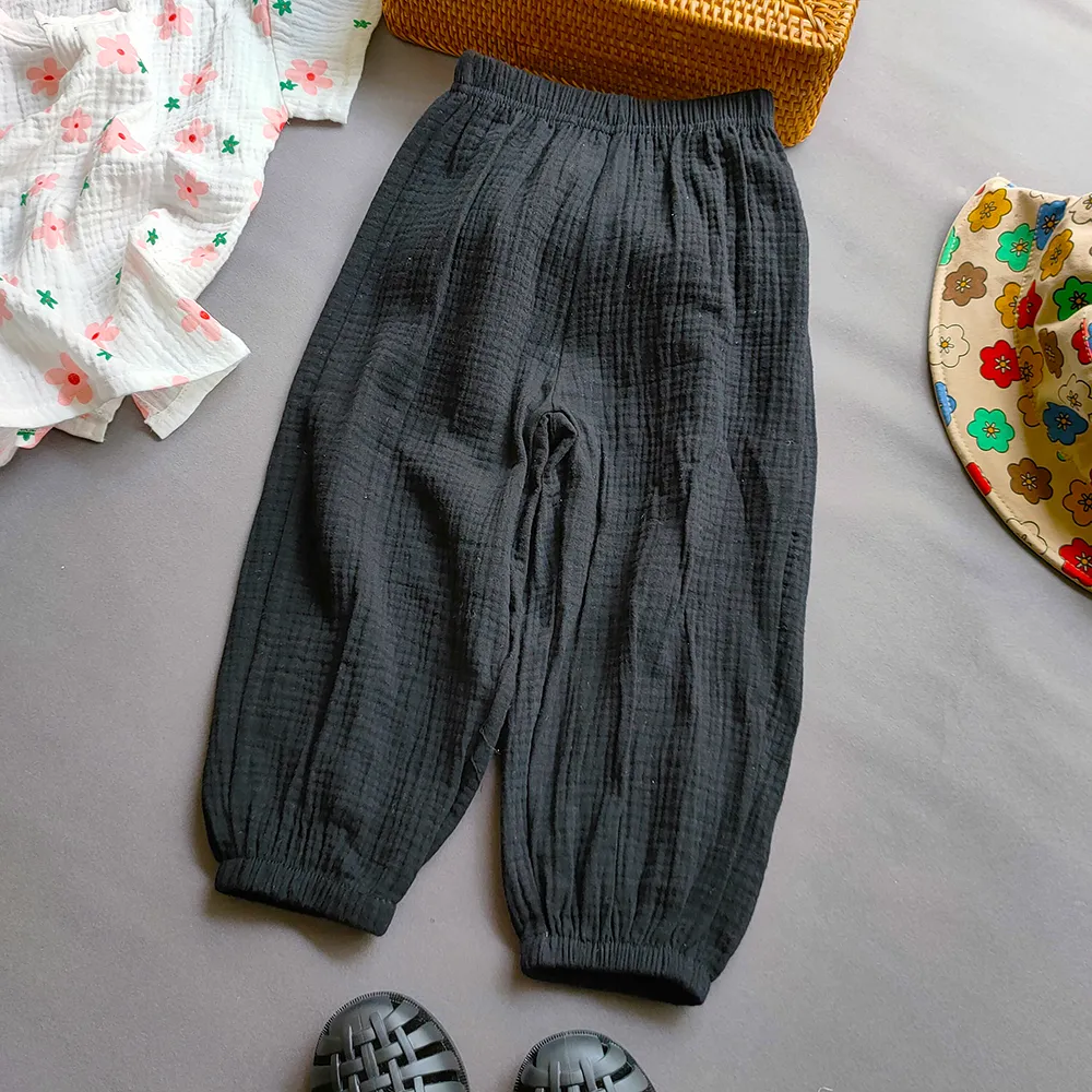 Summer Boys Girls Cotton Linen Pants Casual Baby Kids Loose Harem Pants Girl Breathable Pant Children Clothing