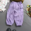 Summer Boys Girls Cotton Linen Pants Casual Baby Kids Loose Harem Pants Girl Breathable Pant Children Clothing