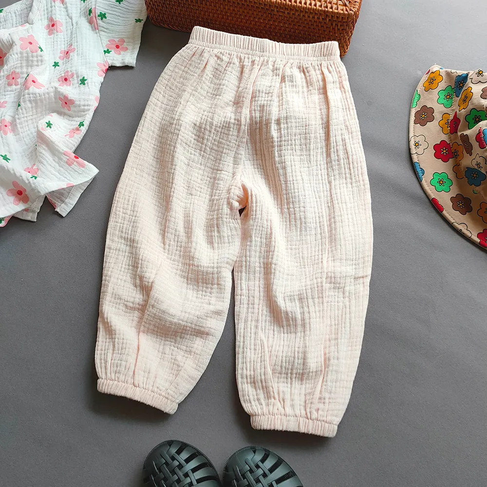 Summer Boys Girls Cotton Linen Pants Casual Baby Kids Loose Harem Pants Girl Breathable Pant Children Clothing