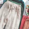 Summer Boys Girls Cotton Linen Pants Casual Baby Kids Loose Harem Pants Girl Breathable Pant Children Clothing