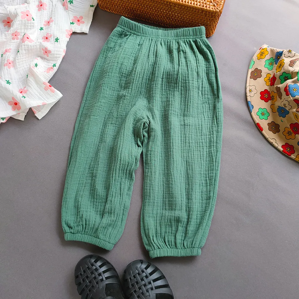 Summer Boys Girls Cotton Linen Pants Casual Baby Kids Loose Harem Pants Girl Breathable Pant Children Clothing