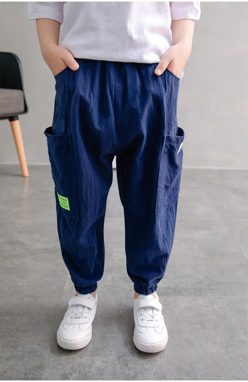 Baby Boy Pants for Kids Trousers Cotton and Linen