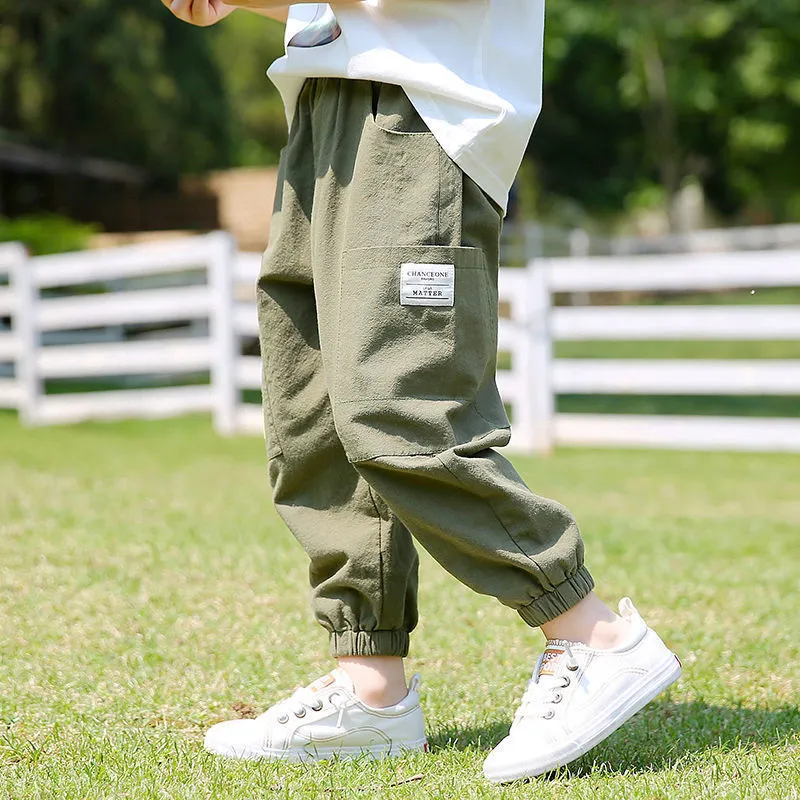Baby Boy Pants for Kids Trousers Cotton and Linen
