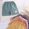 1-5 Years Old Summer Kids Wears Children's Shorts Baby Boy Cotton Linen Pants Boys Girls Pant Cartoon Children Casual Pants