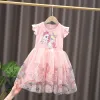 2025 New Girls Clothes Summer Princess Dresses Short Sleeve Cotton Kids Dress Unicorn Party Girls Dresses Children Clothing 3-8Y