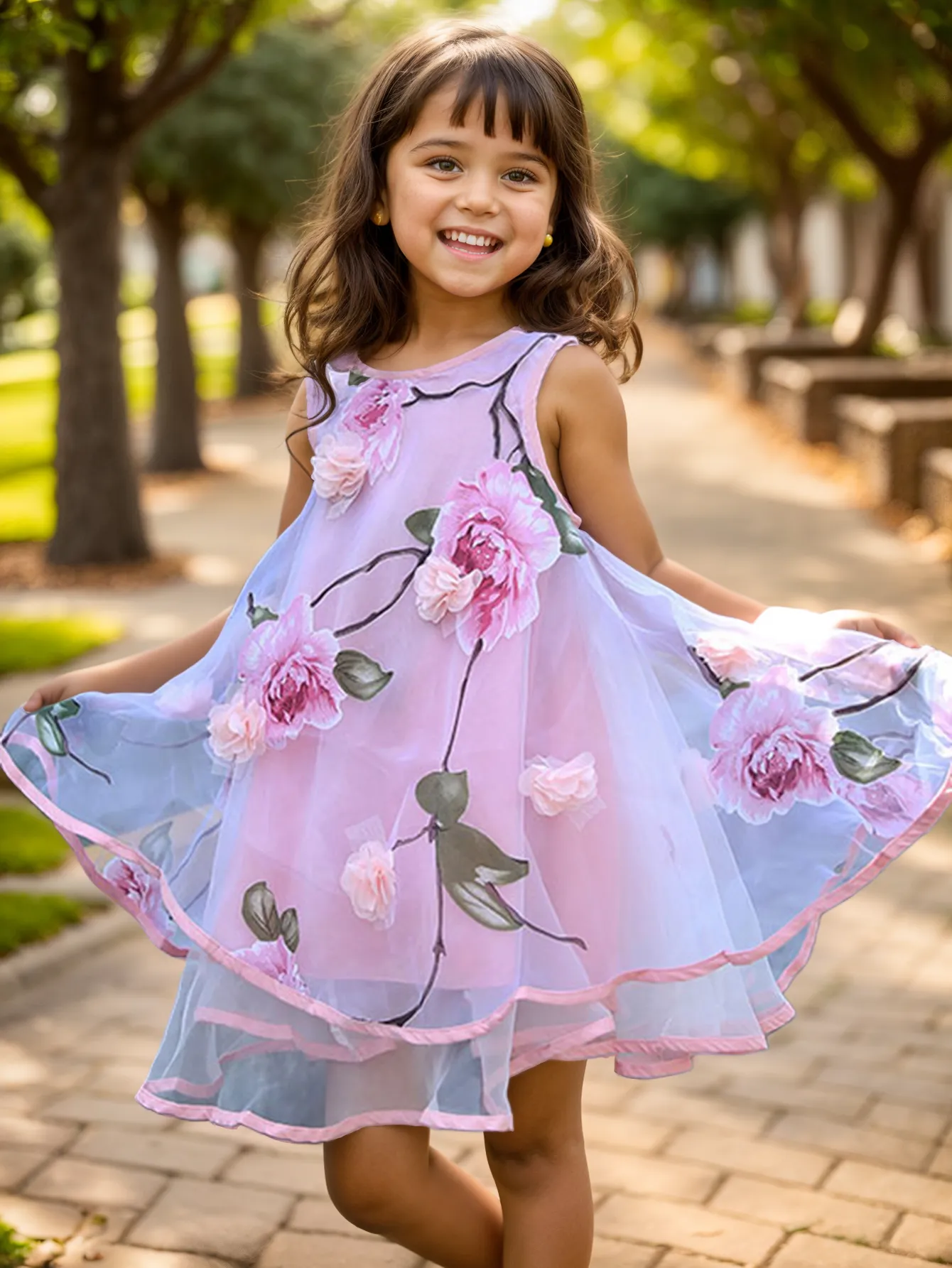 Girls Flower Bohemian Summer Dress ChildKids Girl Beach Dresses Chiffon Dresses Floral Teenager Girl's Clothes 6 8 10 12 14 Year