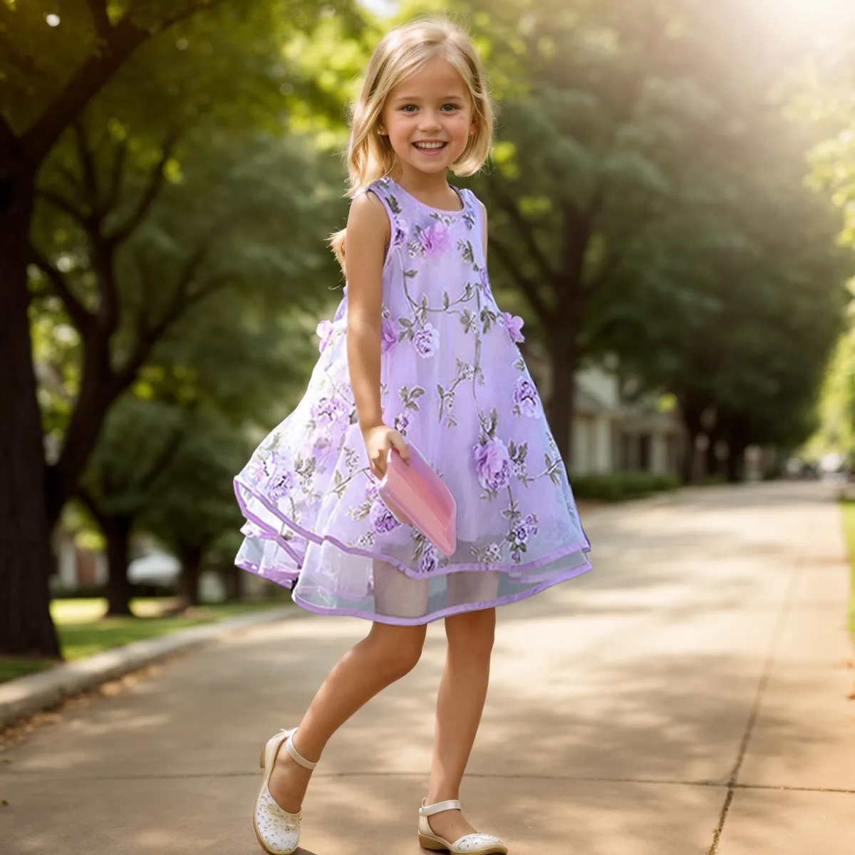 Girls Flower Bohemian Summer Dress ChildKids Girl Beach Dresses Chiffon Dresses Floral Teenager Girl's Clothes 6 8 10 12 14 Year