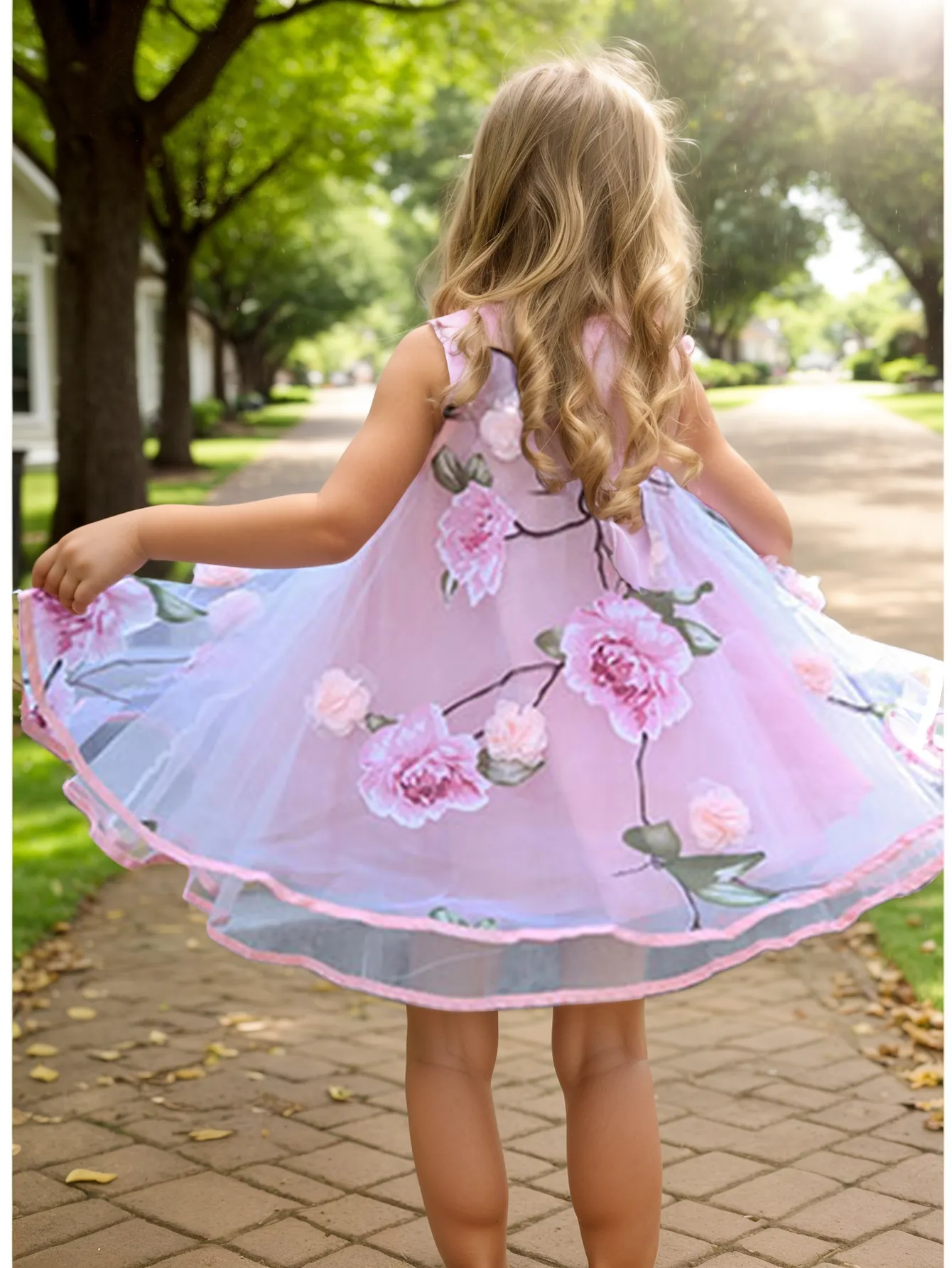 Girls Flower Bohemian Summer Dress ChildKids Girl Beach Dresses Chiffon Dresses Floral Teenager Girl's Clothes 6 8 10 12 14 Year