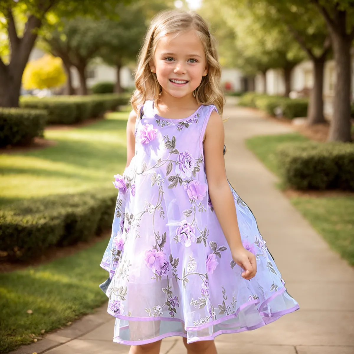 Girls Flower Bohemian Summer Dress ChildKids Girl Beach Dresses Chiffon Dresses Floral Teenager Girl's Clothes 6 8 10 12 14 Year