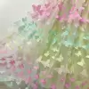 Girl's New Three-Dimensional Butterfly Sleeveless Mesh Bow Long Princess Dress Wedding Flower Girl Birthday Party Elf Dress