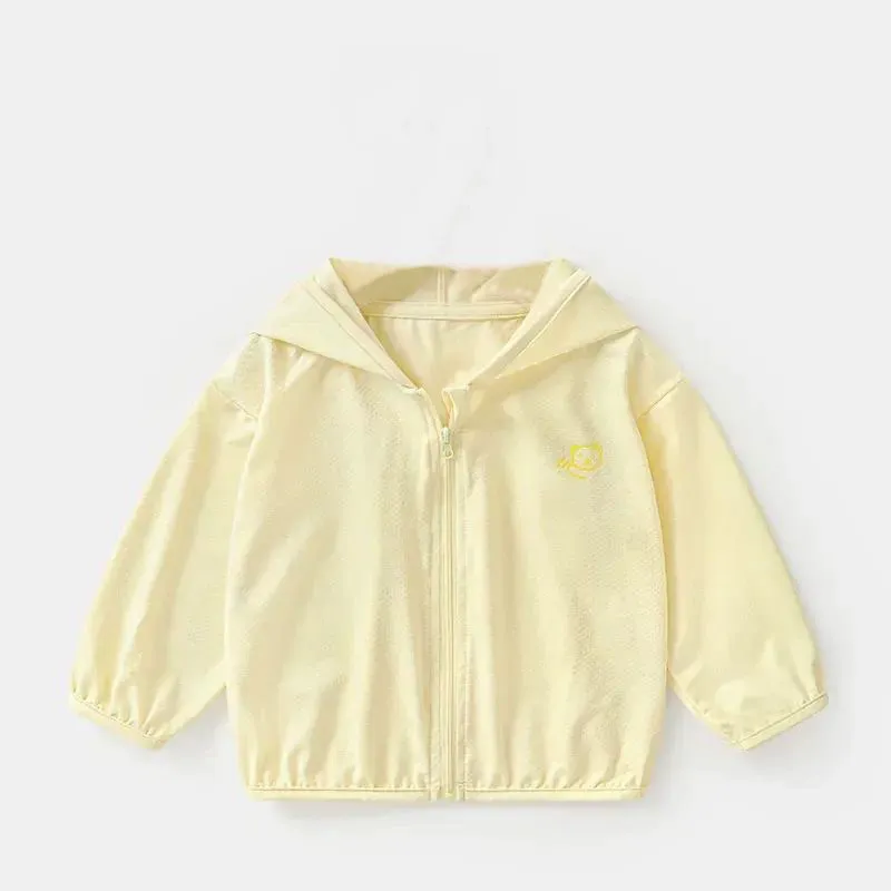 Kids Sun Protection Jackets Clothing Summer Children Outdoor Ice Silk UV Resistant Coats Boy Girl Sunscreen Breathable Outerwear