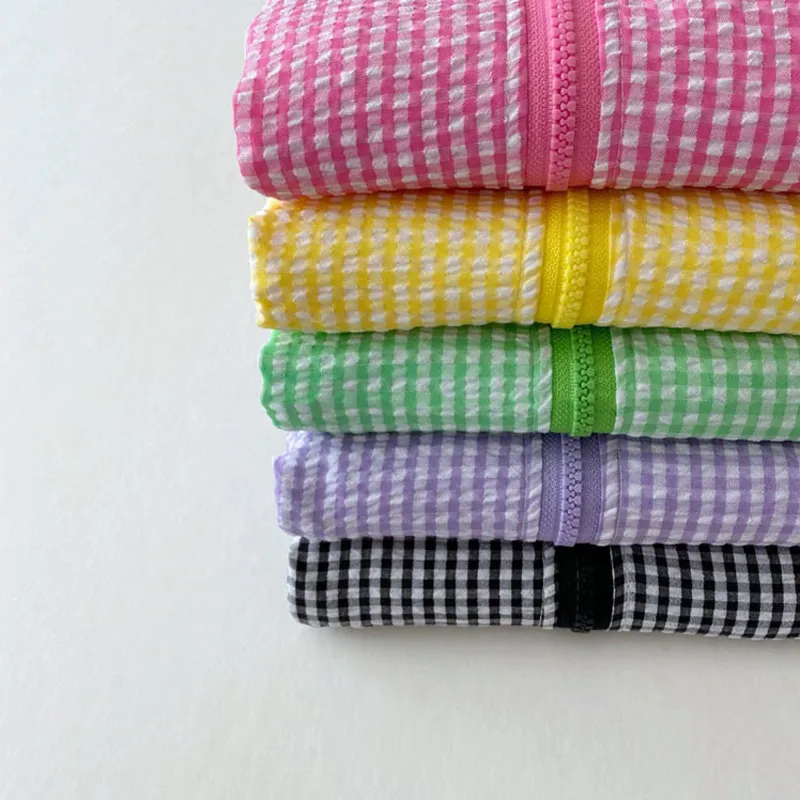 0-5-year-old Korean version of childrens clothing summer thin plaid sunscreen breathable jacket girl x casual long sleeve jacket