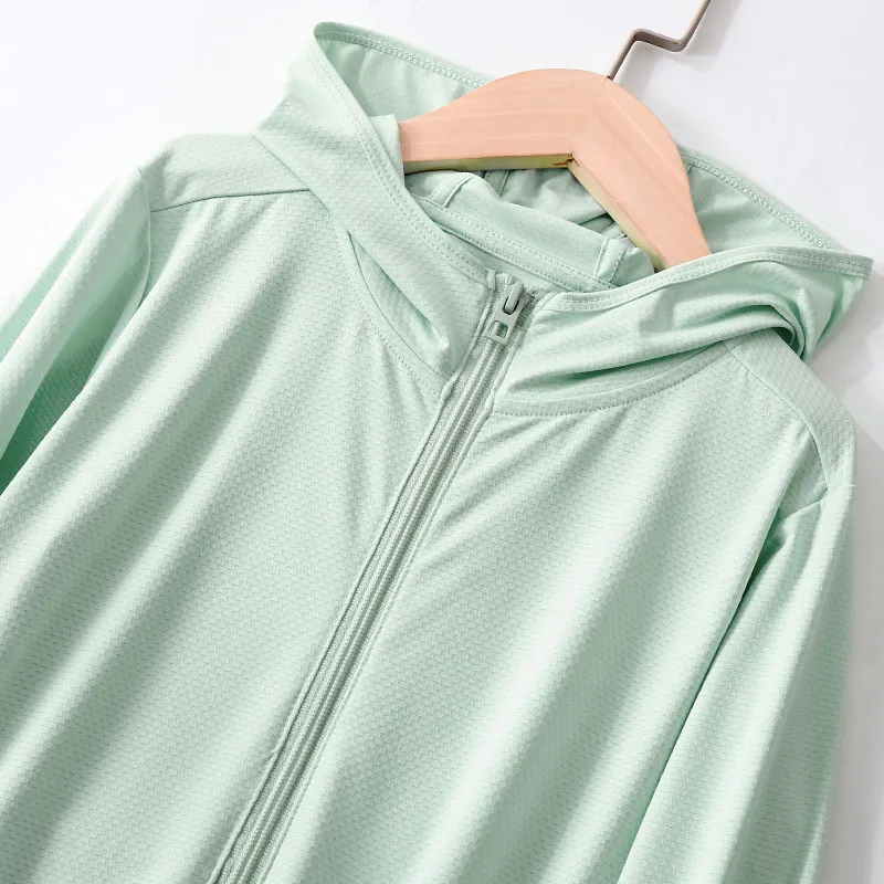 Children's sun protection clothing, summer skin clothing, boys' and girls' UV resistant outerwear, adult parent-child sun protec