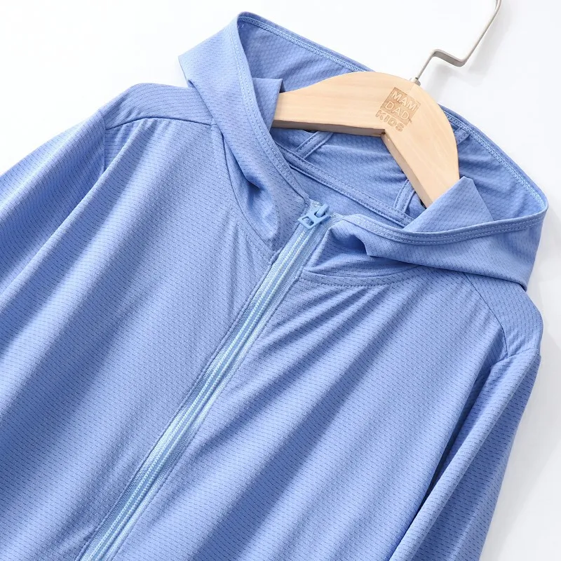 Children's sun protection clothing, summer skin clothing, boys' and girls' UV resistant outerwear, adult parent-child sun protec