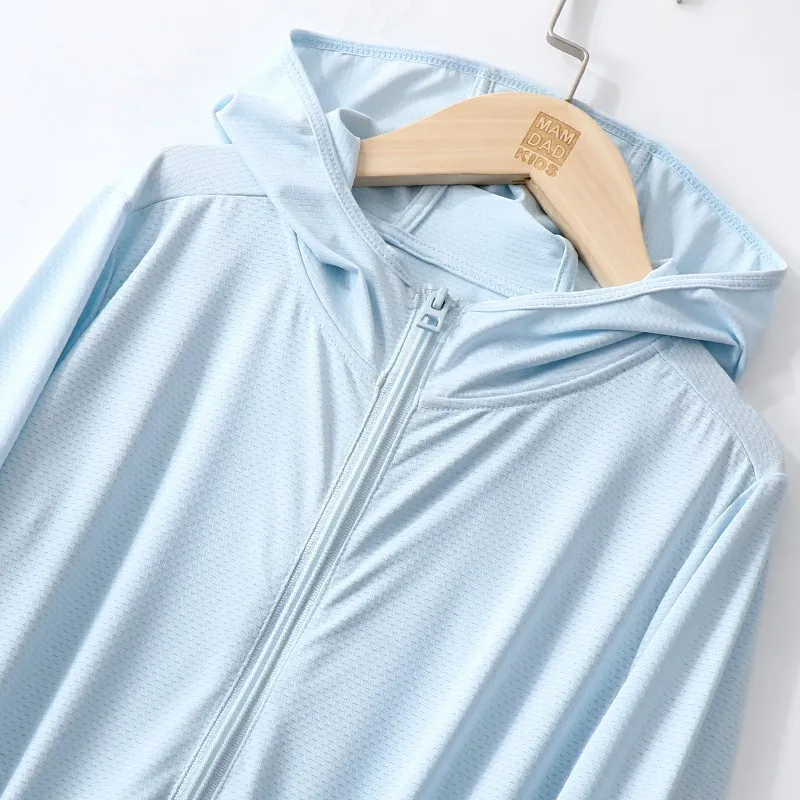 Children's sun protection clothing, summer skin clothing, boys' and girls' UV resistant outerwear, adult parent-child sun protec