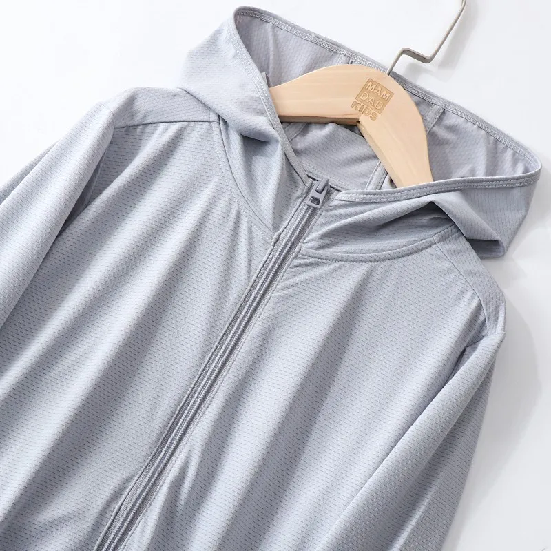 Children's sun protection clothing, summer skin clothing, boys' and girls' UV resistant outerwear, adult parent-child sun protec