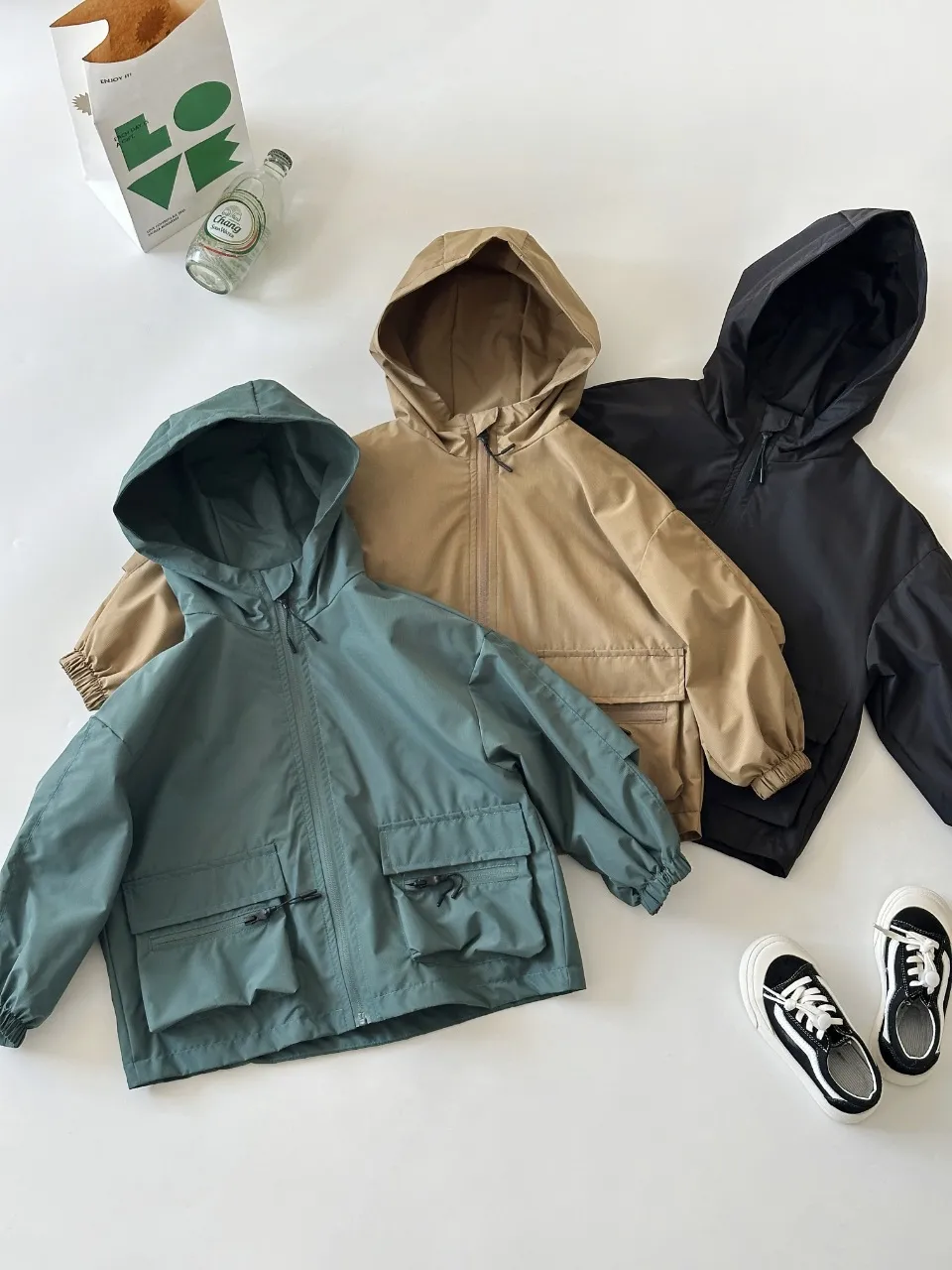 Boys Jackets Spring Autumn Hoody for Kids Waterproof Children Coat Casual Teenager Outerwear School Baby Windbreaker Clothing
