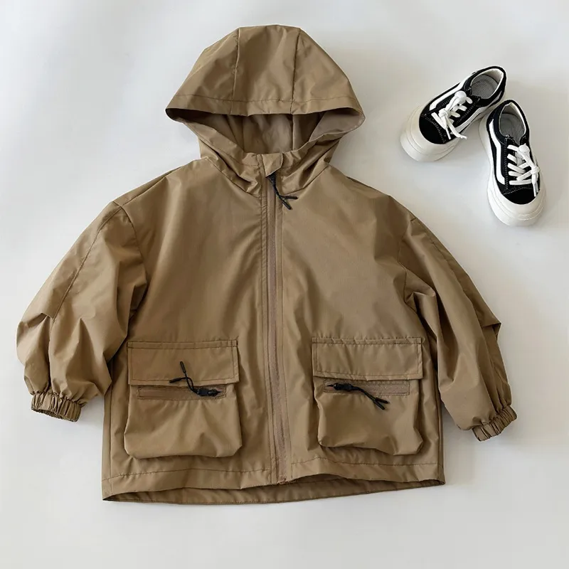 Boys Jackets Spring Autumn Hoody for Kids Waterproof Children Coat Casual Teenager Outerwear School Baby Windbreaker Clothing