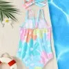 Summer Cute Baby Girls One-Piece Swimsuit With 2-Piece Swimming Pool One-piece Swimsuit For Newborn Girls