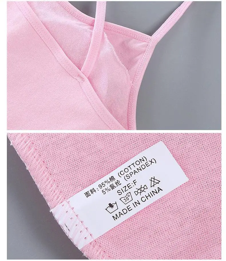 1pc Teenage Girls Tops Underwear Young Children's Maiden Cotton Soft Training Bras Developed Kids Sports Bra Lingeries 8-16Years