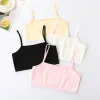 Teen Camisole Children Solid Color Soft Cotton Training Bra Girl Halter Bralette Ideal for Tween Growth Stage Kid Underwear Tops
