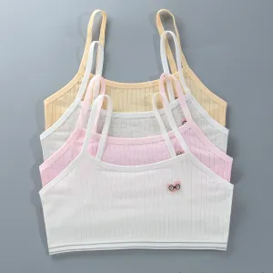Cartoon Summer Young Children's Breast Care Bras Developmental Girls Training Bra Puberty Students Kids Vest Teenage Underwears