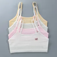 Cartoon Summer Young Children's Breast Care Bras Developmental Girls Training Bra Puberty Students Kids Vest Teenage Underwears
