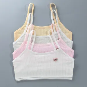 Cartoon Summer Young Children's Breast Care Bras Developmental Girls Training Bra Puberty Students Kids Vest Teenage Underwears