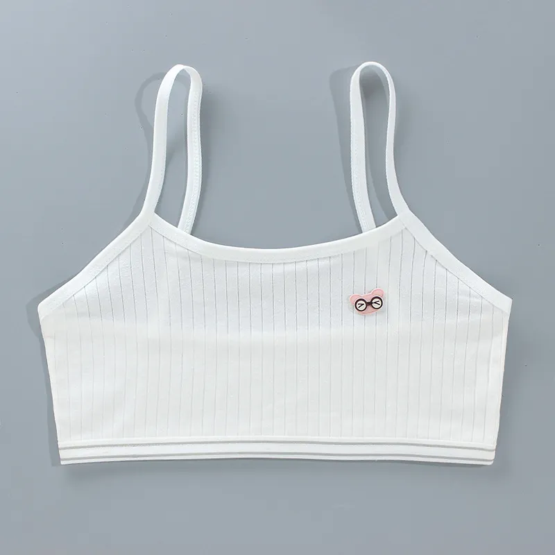 Cartoon Summer Young Children's Breast Care Bras Developmental Girls Training Bra Puberty Students Kids Vest Teenage Underwears