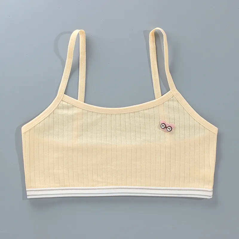 Cartoon Summer Young Children's Breast Care Bras Developmental Girls Training Bra Puberty Students Kids Vest Teenage Underwears