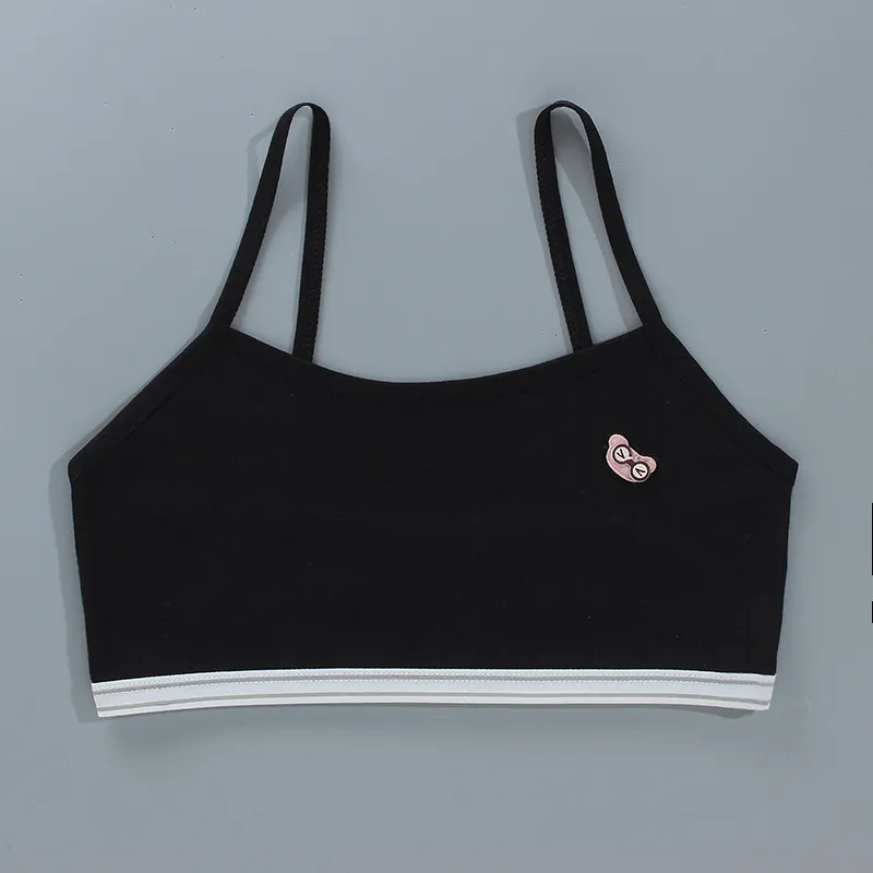Cartoon Summer Young Children's Breast Care Bras Developmental Girls Training Bra Puberty Students Kids Vest Teenage Underwears