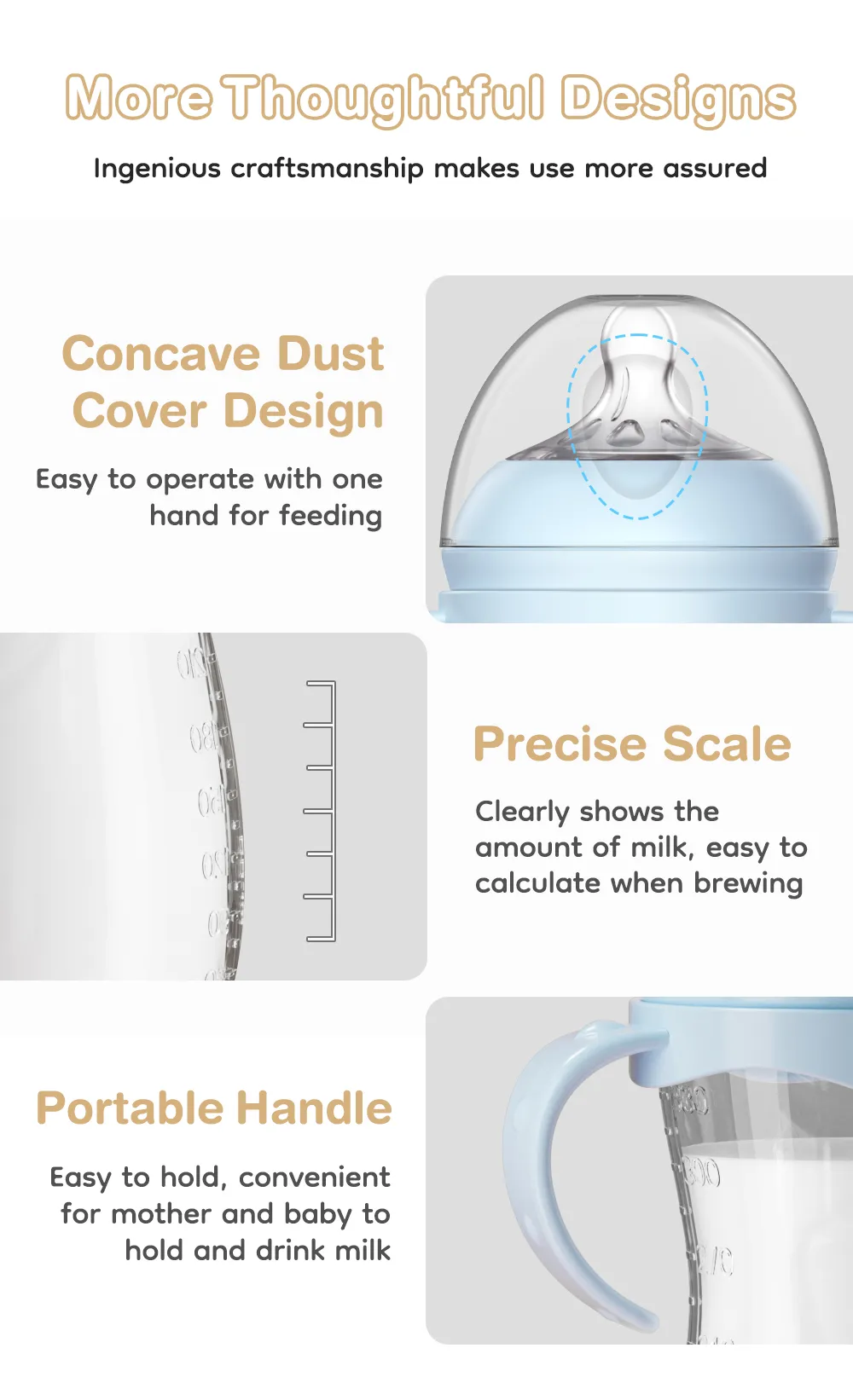 New 1PCS 150/240/330ML Baby PP Bottle Newborn Baby Bottle with Handle Milk BottleFeeding  Baby Bottles Newborn Feeding Supplies