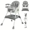 UBRAVOO Foldable Baby High Chair 6 Months Plus, with Large Antislip Pad & ToyRack, Easy to Clean Feeding , E500