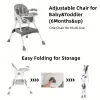 UBRAVOO Foldable Baby High Chair 6 Months Plus, with Large Antislip Pad & ToyRack, Easy to Clean Feeding , E500