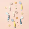 Baby Fork and Spoon Set Bendable Toddler Utensils Soft Silicone Handle Training Tableware Self Feeding Tools for Infants Kids BP