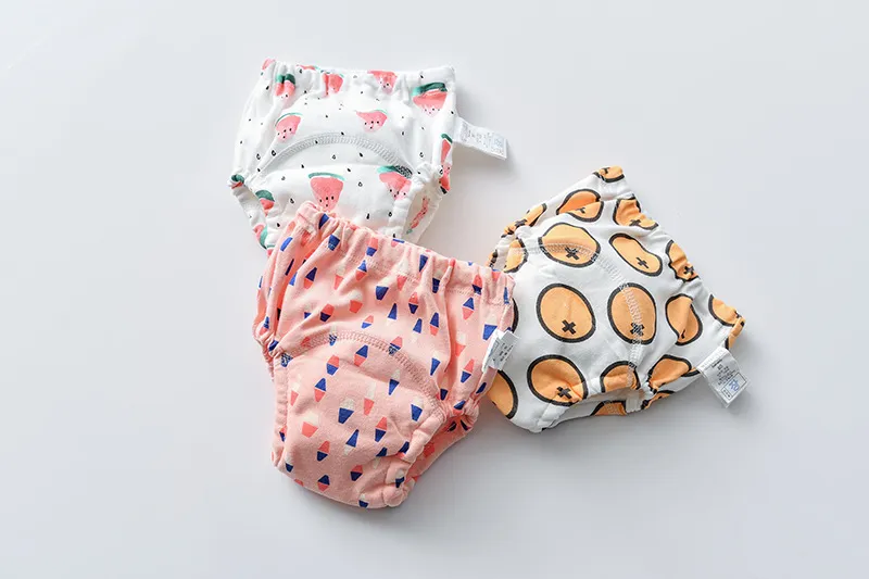 New Baby Waterproof Training Pants Cute Cotton Baby Diaper Infant Washable Shorts Nappies Panties Nappy Changing Underwear Cloth