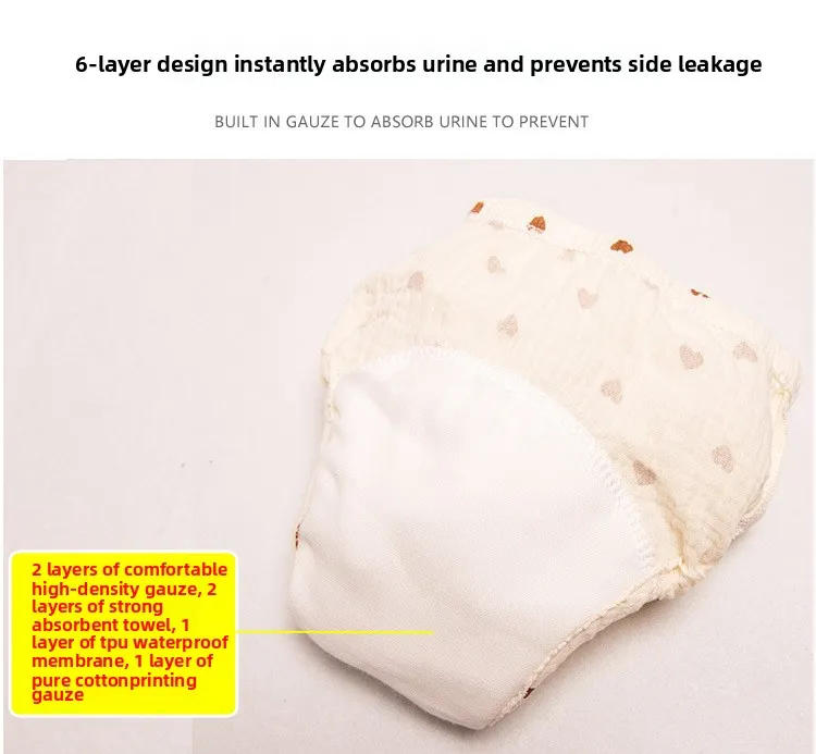 3pc Cotton Gauze Baby Training Pants Girls Boys Summer Breathable Toddler Diaper Pants Reusable Nappies Underwear Baby Diapering