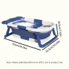 Folding Baby Bath Tub With Thermometer, Suitable For Babies 0-36 Months Old, Portable And Lightweight, Suitable For Outdoor Bath