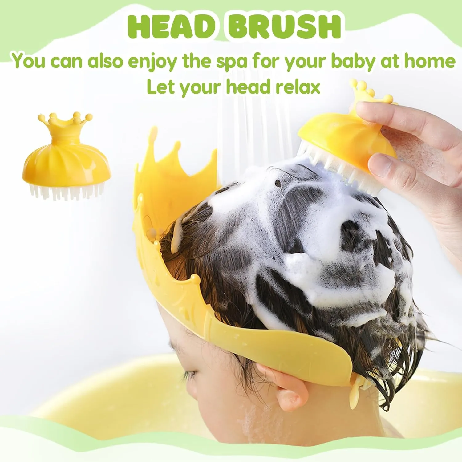 Baby Bath Tub with Bath Cushion Foldable Bathtub with Thermometer Shower Cap Shower Brush for Newborn and Toddler 0-36 Months