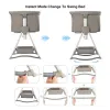 Rocking Crib Free Shipping Baby Beside Sleeper Pink Foldable Newborn Crib Portable Baby Bassinet Infant Co-sleeper 0-6M