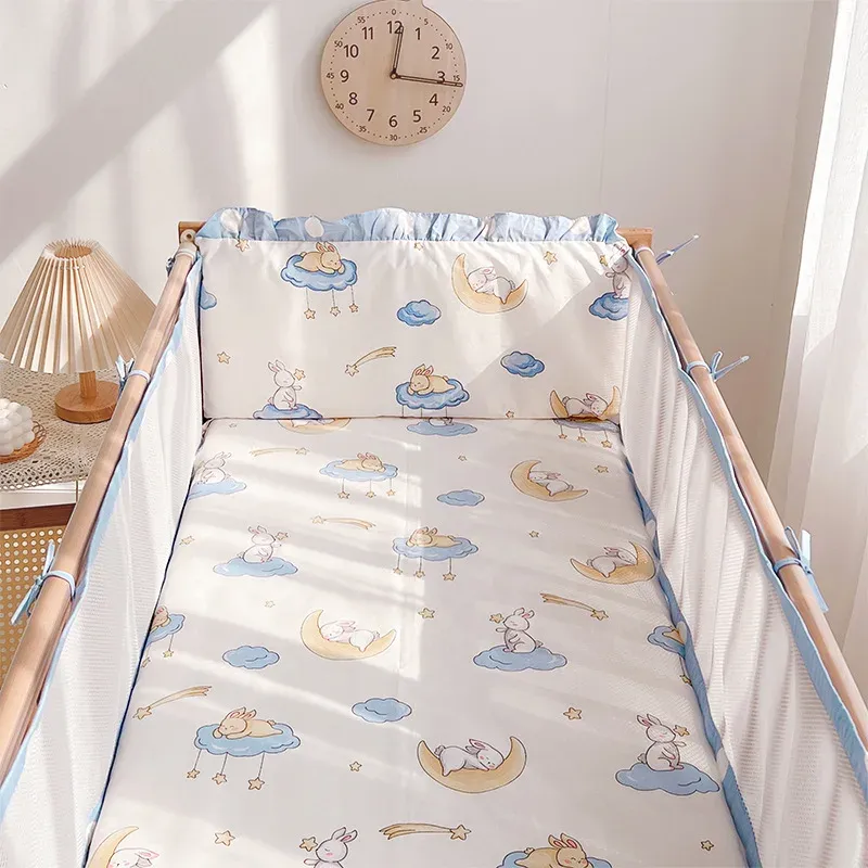 Baby Bed Bumpers Cotton Children's Bed Bumpers Sheet Detachable Inner Tank Anti-collision Crib Bumpers Ummer Breathable Mesh