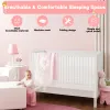 Breathable Mesh Cover Breathable Mesh Liner Cribs Portable Stretchy Crib Bumper Cover Indoor Children's Sleep Safety Cover