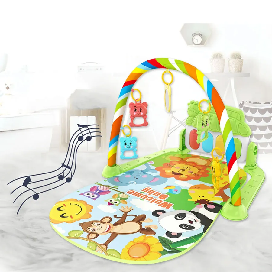 Baby Activity Gym Rack Early Education 0-36 Months Toy Gifts Musical Newborn Piano Keyboard Crawling Blanket Pedal Play Mat