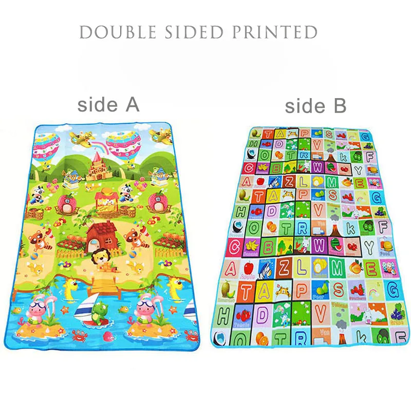 Baby Play Mat Educational Toy for Children Crawling Carpet Game Activity Gym Playground Doubel Sided Printed Kids Rug Foam Floor