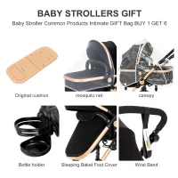 Stroller 3 in 1 Prams Baby Stroller Lightweight Stroller with carseat Foldable Stroller Newborn Stroller travel system stroller