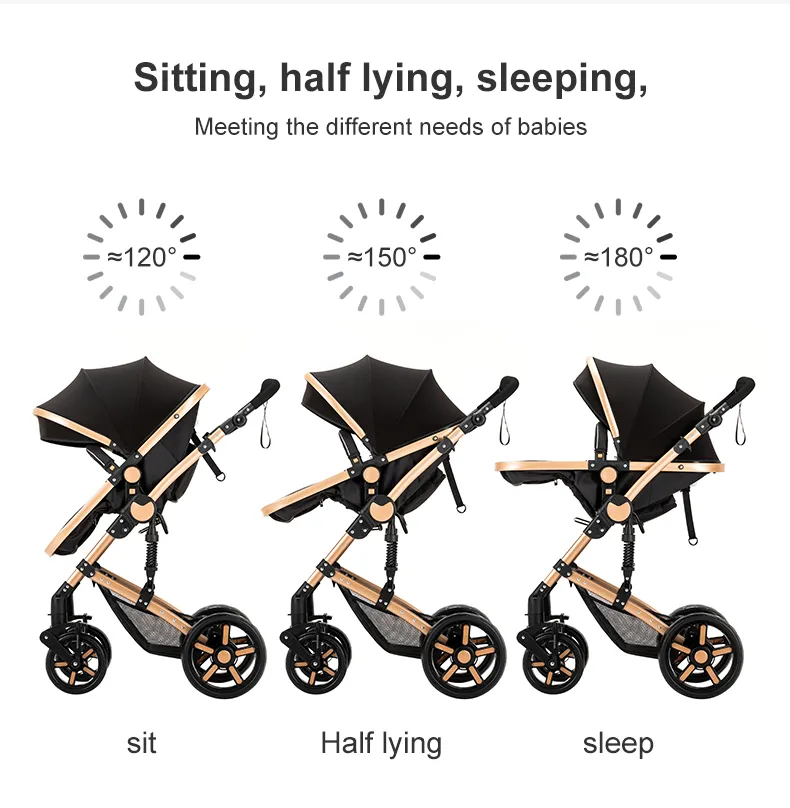 Stroller 3 in 1 Prams Baby Stroller Lightweight Stroller with carseat Foldable Stroller Newborn Stroller travel system stroller