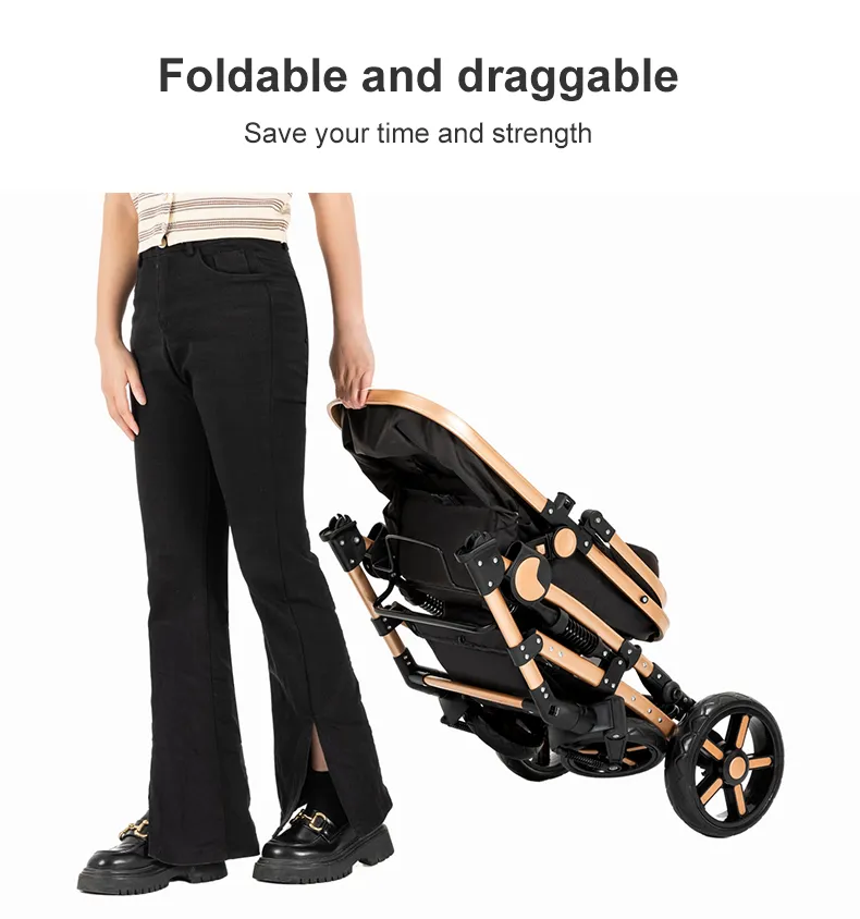 Stroller 3 in 1 Prams Baby Stroller Lightweight Stroller with carseat Foldable Stroller Newborn Stroller travel system stroller