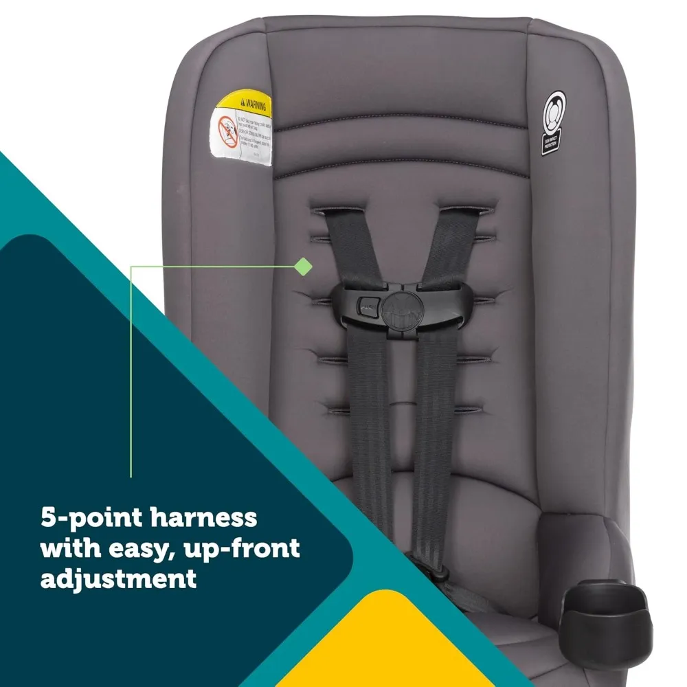 Jive 2-in-1 Convertible Car Seat, Rear Facing Car Seats for Babies (5-40 lbs, 19-40"), Forward Facing Carseat for Toddlers (22-